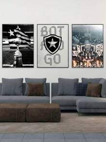 Kit 3 Decorative Plates/Frames Botafogo Football Libertadores Champion - Không có khung - Xem 1