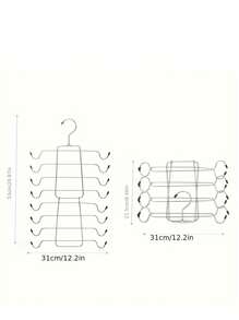 1 pieza Percha plegable multiusos de 4/8 niveles para ropa interior - Organizador de almacenamiento de camisetas que ahorra espacio, puede almacenar ropa, corbatas, etc. para el sistema de almacenamiento de ropa de invitados del spa, sistema de almacenamiento del spa, tienda de salón de belleza.