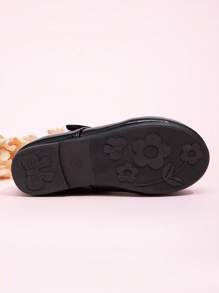 Nieuwe lentemeisjes ronde neus Mary Jane flats, prinsessenjurk schoenen geschikt voor bruiloft, optreden, feest en dagelijks gebruik, zwarte strik veelzijdige kleine meisjesschoenen, outdoor antislip casual