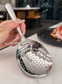 大号公勺套装，包含 8 英寸不锈钢大号公勺和开槽公勺，适用于派对/自助餐，可用洗碗机清洗，学校用品