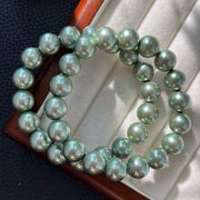 10mm Morandi Mermaid Iridescent Green Artificial Crystal Pearl Bracelet, Vintage Style Necklace For Women, Suitable For Everyday Wear And Valentine's Day Gift, Comes With Elegant Gift Box,Mom,Mother,Mother's Day,Gift - Turquoise - View 10