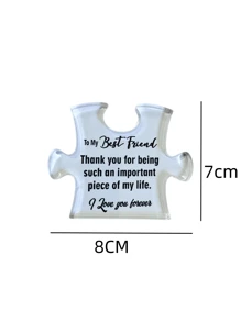 Transparent Acrylic Puzzle Decoration, Desktop Display Gift For Holidays, Party Decor