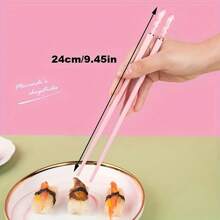 1/5 Pairs Cherry-Color Fiberglass Reusable Dishwasher Safe Chopsticks, Suitable For Home, Restaurant, Travel, Outdoor Party, Christmas, Valentine's Day Gifts