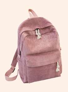 Personalized Corduroy Backpack | Personalized Backpack With Name | Collegiate Style | Children Backpack | Teenage Backpack | Customizable | Corduroy | Back To School | Gift,Christmas Gift Supplies ,Travel Organizer - Corduroy Preppy Backpack - View 10