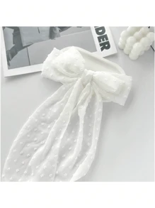 1/2 chiếc nơ trang trí rèm cửa, kẹp tóc nơ lớn, kẹp tóc bằng vải satin lụa cỡ lớn - Nhiều màu - Xem 3