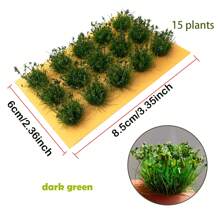 10mm 簇绒草草坪模型，微缩风景军事模型，沙箱模型，火车模型，微景观DIY，1/35 1/48 1/72 1/87 比例逼真草地