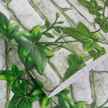 1 卷茂盛的绿色常春藤叶和花卉图案剥离和粘贴乙烯基壁纸 - 防水、防油、易于移除和粘贴，适用于客厅、卧室、户外花园装饰 - 多用途，适用于橱柜、桌子和客厅墙壁装饰礼物生日毕业房间装饰家居装饰浴室装饰卧室装饰房间装饰物品客厅装饰家居装饰客厅墙壁艺术墙纸贴纸个性化贴纸 - 綠色 - 查看 8