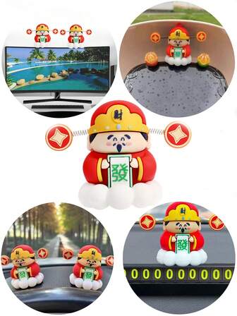 摆件，汽车挂饰，财神钥匙扣，财神摆件，车载小饰品