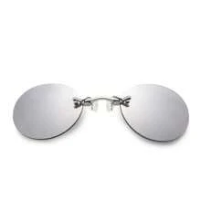 1-2PCS Clip On Nose Glasses Round Rimless Matrix Morpheus Mini Frameless Vintage Men Eyeglasses - أبيض - مشاهدة 5