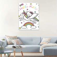 Sanrio 1PC Sheet Hello Kitty Poster Decorative Poster Single Art Print Poster Bedroom Living Room Kitchen Hallway Ideal Gift, Wall Art, Wall Decor, Fall Decor, Room Decor, Birthday Decor, Gift, Valentine's Day Gift,No Frame