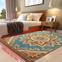 Crystal Velvet 700g/Sqm Dotted Bottom 5mm Thick Area Rug, Bohemian Style Solid Color Carpet, Soft Anti-Slip Washable Rug, Suitable For Indoor & Outdoor, Living Room, Bedroom, Kitchen, Office, Home Decor Back To School