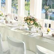 1 pezzo Tovaglia rettangolare in raso, tovaglia in tessuto liscio adatta per matrimoni, feste, decorazione tavolo compleanno, dimensioni approssimative 145 X 265cm, multicolore