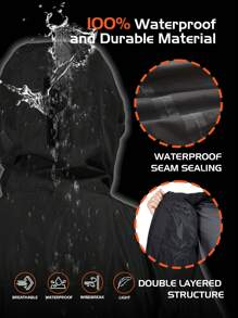 RODEEL Ensemble de veste à capuche et pantalon pour hommes, imperméable, respirant, coupe-vent et léger. Convient pour la randonnée, le cyclisme, la pêche et les activités de plein air