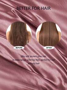 1 pieza Funda de almohada de sobre de satén de seda de color rosa pálido y blanco de alta calidad, sin relleno, de tono doble, suave, transpirable y sin arrugas, mejor para el cabello, la piel y el sueño, ropa de cama para dormitorio y regreso a la escuela