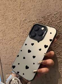 浮动心形设计手机壳适用于 iPhone 16，时尚简约实用多功能 - 淺灰色 - 查看 3