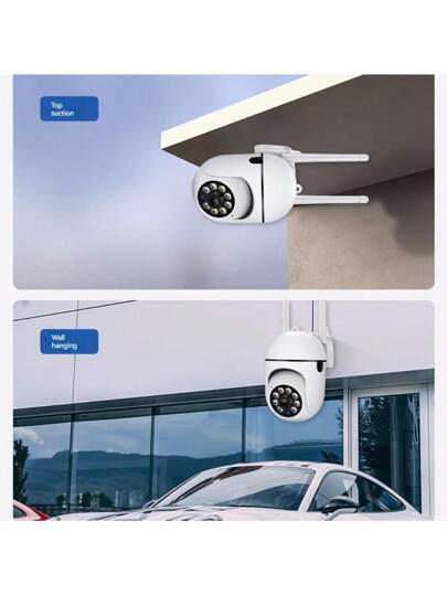 1pc/ 1080P HD Security Camera, Wireless WiFi Connection, App Control, Motion Audio Alert, Night Vision, Wand Mounted, Indoor/Outdoor Home Security, Spotlight Siren, USB Powered view 7