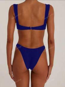 Women's Summer Beach Metal Decor Bikini Swimsuit Set