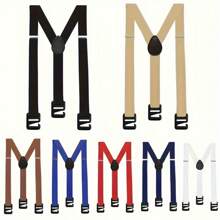 Adjustable Elastic Men's Suspenders With Buckle - Durable Polyester Material, Outdoor Adventure Casual Style, Invisible Pants Braces Hiking Strap, Stretchable & Suitable For All Ages. Ideal For Teenagers, Summer Outdoor Sports, Vacation, Graduation Gifts, Birthday Outfits Or Everyday Wear - Multicolor - View 12