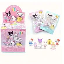Sanrio Sanrio 1Pc Or 4pcs Random Style Hello Kitty Kuromis Cinnamorolls My Melodies Cartoon Eraser Mystery Box Bag Cute Cat Eraser Blind Box Bag Stationery Gift Office Supplies