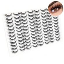 48 Pairs Of Ultra Large Capacity False Eyelash Extension Set, One Piece Complete False Eyelashes, Full Eyelashes, C Curly, Natural And Reusable False Eyelashes, Fluffy, Natural And Soft False Eyelashes, Essential For Eye Makeup, Suitable For Daily Life, Gatherings, Parties And Travel - 自然纖長款 - 查看 3
