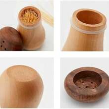 Charming Mushroom Shaped Toothpick Holder - Made Of Black Walnut Wood, Perfect For Kitchen And Restaurant Decoration, Ideal Gift For Valentine's Day, Thanksgiving, Mother's Day, And Father's Day