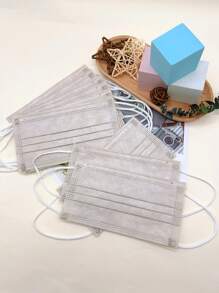 10 件装成人日常一次性非医用口罩 - 藕粉色 - 查看 8