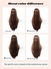 高品质舒适自然长直发女士假发 28 英寸长直发，金色亮点，无刘海，合成耐热纤维材料，适合度假、旅行、家庭聚会、角色扮演、日常佩戴