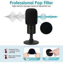 YOUSHARES Razer Seiren X Mic Stand With Foam Mic Cover - Mic Boom Arm Stand With Windscreen Pop Filter Compatible With Razer Seiren X Microphone - 1 - View 6