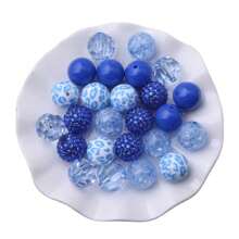 20pcs 20mm Bulk Price Cheap Handmade Colorful Style Mix Set Acrylic Gumball Beads For Chunky Bubblegum Beadable Keychain Jewelry Bracelet Necklace DIY Making - Multicolor - View 23