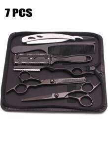 1/7/8/9件套专业理发器套装 - 男女通用右手打薄剪，适合沙龙和家庭使用，无香型，适用于所有发质，包括柔顺纹理发质，理发店美容美发产品及配件，返校季必备，包含：梳子、吹风机、头发、理发师、边缘梳、造型梳、吹风机、发胶、卷发产品、剪发剪刀、圣诞节、理发店、美发、吹风机、头发、配件、美发产品、美发工具、护发、卷发梳、理发师、发型、美发、头发、旅行、美发产品、美发工具、美发用品、理发师、理发师配件、理发店、美发设备