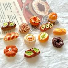 12 piezas Adornos decorativos vintage de la serie de pan, calcomanías plásticas para taquillas, para oficina/cocina, sin necesidad de electricidad, regalos perfectos para días festivos