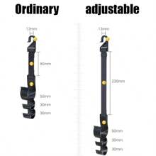 2 piezas Gancho para asiento trasero de coche Gancho multifuncional para reposacabezas de asiento trasero Soporte para paraguas Almacenamiento en el respaldo del asiento Organizador interior - A - Ver 2