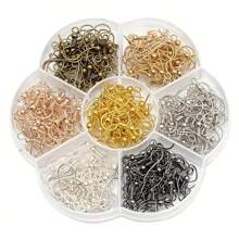 140pcs Hypoallergenic Earring Hooks With Ball And Coil, Fish Hooks In 7 Colors, 18mm Earring Parts For DIY Jewelry Making With Earring Backs, No Power Supply Needed. - Multicolor - View 1
