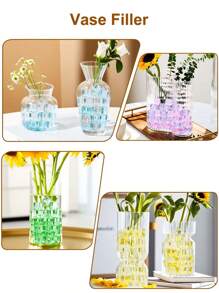 12 pièces de glaçons acryliques de couleur aléatoire - remplissage décoratif réutilisable pour la décoration intérieure, les centres de table et les vases de table de mariage - parfait comme remplissage transparent pour vase !