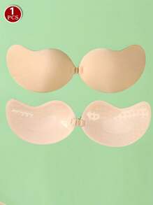 Classic Mango Shaped Adhesive Cleavage Enhancing Strapless Backless Invisible Bra Push Up Bra Inserts, Suitable For Dresses And Gowns - Black - View 16