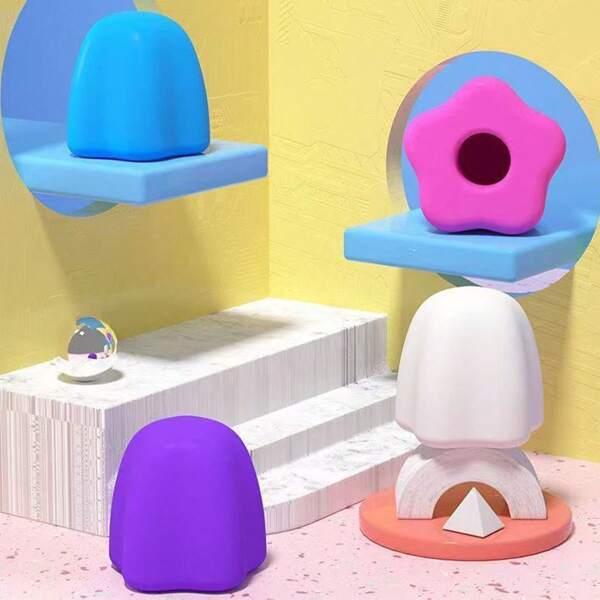 4 pezzi coperchi per dentifricio in silicone di colori casuali, autosigillanti, tappini antipolvere per dentifricio, design minimalista e pratico, carini e compatti, essenziali da viaggio e per il ritorno a scuola