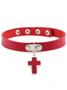 1 件哥特式颈链，时尚百搭可调节项圈项链，红色夸张女士项链，适合日常佩戴、节日派对、表演、时尚配饰、礼物 - 彩色 - 查看 14