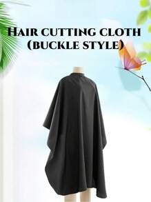 1 Peça Capa de Barbeiro - Capa de Corte de Cabelo Profissional Grande com Fecho Snap, Capa Preta Unissex para Adultos; Capa de Salão para Homens, Capa de Cabeleireiro Resistente à Água, Vestido de Estilista de Cabelo, Ferramentas de Cabelo, Produtos de Cabelo e Acessórios para Essenciais de Viagem de Beleza de Barbearia