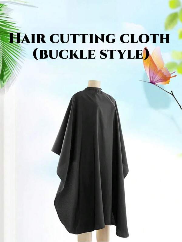 1pc Barber Cape - Professional Large Hair Cutting Cape With Snap Closure, Unisex Adults Black Haircut Cape; Salon Cape For Men, Water Resistant Hairdresser Styling Cape, Hair Stylist Gown,Hair Tools,Hair Products And Accessories For Barber Salon Beauty Travel Essentials,Back To School,Travel Holiday Essentials,Hair Accessories For Women