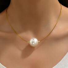 1 件女士婚礼季节大珍珠吊坠项链 - 彩色 - 查看 5