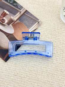 1/6/12pcs, Transparent Rectangular Hair Claw In 12 Candy Colors, Perfect For Daily Wear, Casual Parties, Work Commute, Vacation, Cleaning, Makeup, Clothing And Accessories Matching, Hair Claw Jewelry Clip