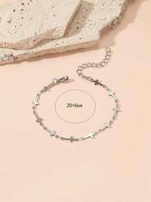 Fashionable, Elegant And Graceful Cross Chain Anklet For Women, Ideal Gift For Friends. Showcases The Refined Quality And European & American Design Style, A Must-Have Jewelry For Young Ladies.