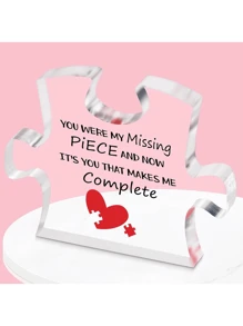 Transparent Acrylic Puzzle Decoration, Desktop Display Gift For Holidays, Party Decor