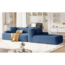 U_Style Modern Large L-Shape Modular Sectional Sofa For Living Room Bedroom Salon 2 Piece Free Combination Simplified Style Old Sku:WY000356AAC