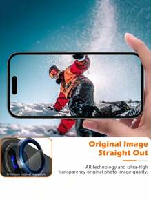 3 Stücke Kameraobjektiv Schutzfolie für iPhone 17/16 Pro Max/16 Pro/16 Plus/15 Pro Max/15 Pro/14 Pro Max/14 Pro/13 Pro Max/13 Pro/12 Pro Max/12 Pro, AR+AF gehärtetes Glas, 9H kratzfest Metall Einzelobjektiv Abdeckung, hochauflösend klare Kamera Zubehör, kompatibel mit Handyhüllen - Schwarz - Schwarz - Übersicht 5