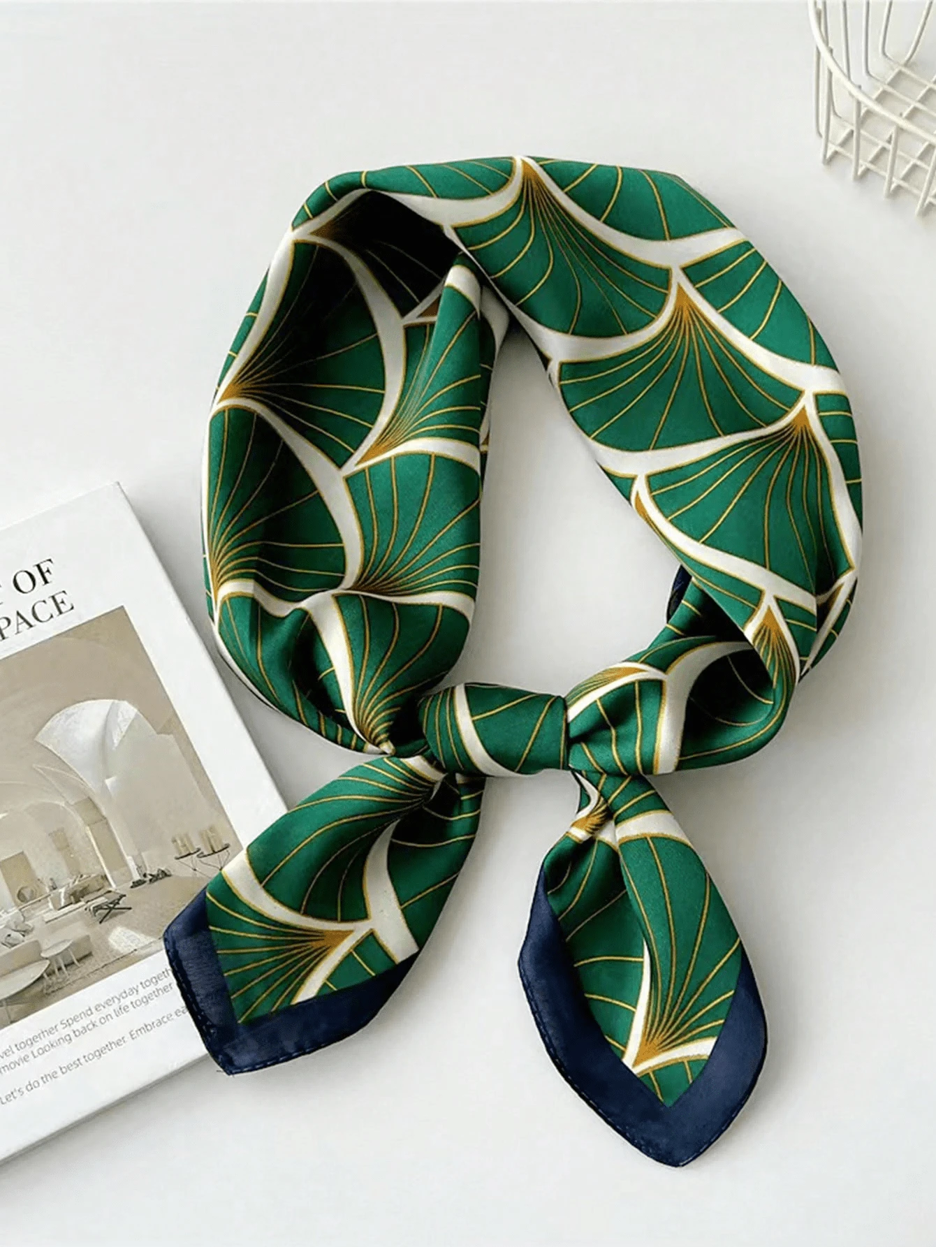 1pc Cross-Border Sweet Korean Style Silky Scarf For Women, Versatile, Spring/Summer, 70cm*70cm, Multi-Color For Dress - A - View 1