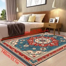 [Crystal Velvet 700g/㎡ Dotted Bottom 5mm Thick] 1 Pc Bohemian Style Area Rug, Solid Color Carpet, Soft Non-Slip Washable Rug For Indoor Outdoor Living Room Bedroom Kitchen Office Home Decor Corridor Runner Back To School