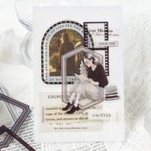 CANDY POETRY 1 包 25 张复古创意相框主题贴纸、DIY 装饰剪贴簿材料、节日礼物、个性化剪贴簿学校用品、学校用品、返校 - 淺藍色 - 查看 8