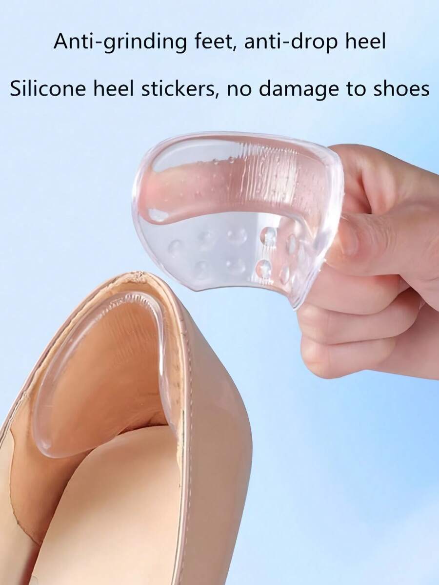 1 对硅胶前掌垫，防滑、防痛、防摩擦女式鞋垫 - 無色 - 查看 1
