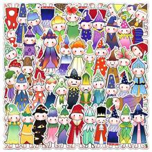 50 张有趣可爱奇怪的小娃娃贴纸，适用于笔记本电脑、水瓶、日记本、手提箱、汽车、衣柜和其他 DIY 装饰贴纸 - 彩色 - 查看 6